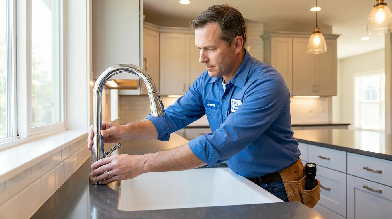 Kitchen faucet installation by Johns Plumbing LLC in Elmsford