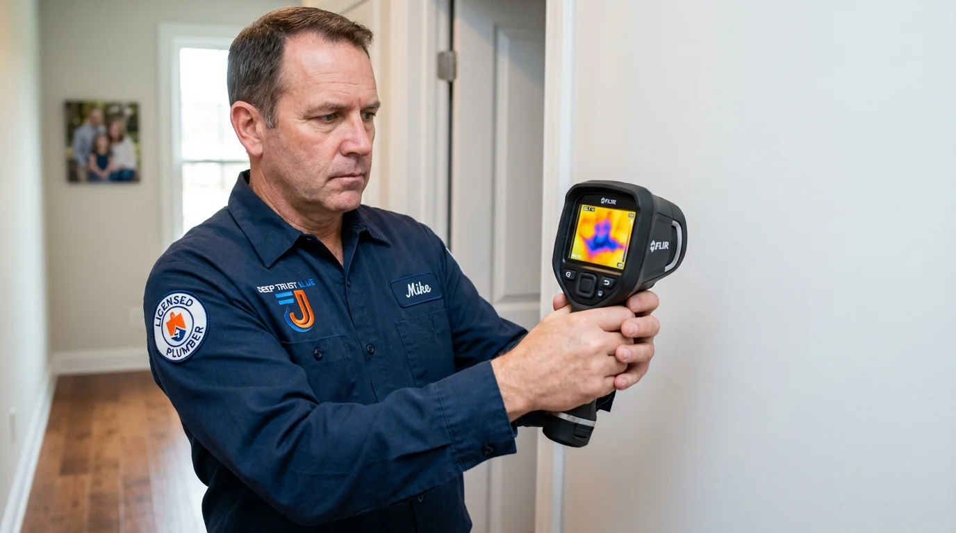 Thermal imaging leak detection by Johns Plumbing LLC in Elmsford