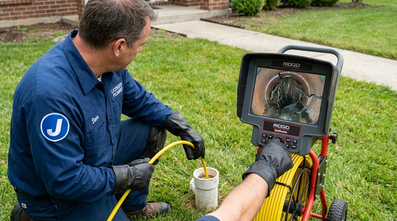 Sewer camera inspection being performed by Johns Plumbing LLC in Elmsford